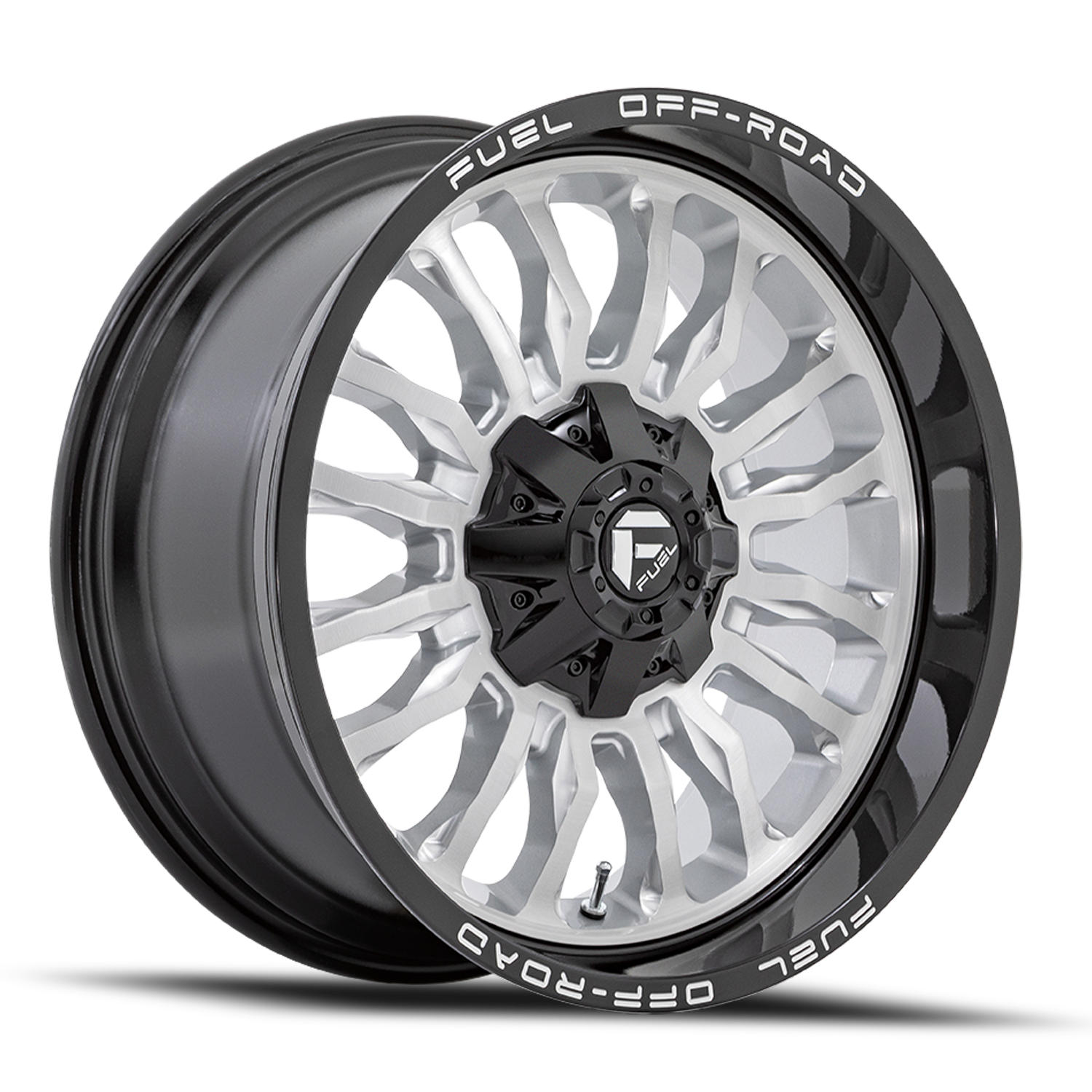 Aluminum Wheels 22X10 Arc D798 8 On 165.1 Silver/Brushed Face-Milled Black Lip 125.1 Bore -18 Offset Fuel Off Road Wheels