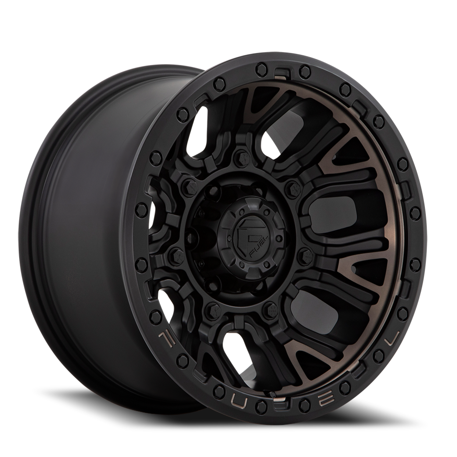 Aluminum Wheels 17X9 Traction D824 5 On 127 Matte Black Double Dark Tint 71.5 Bore -12 Offset Fuel Off Road Wheels