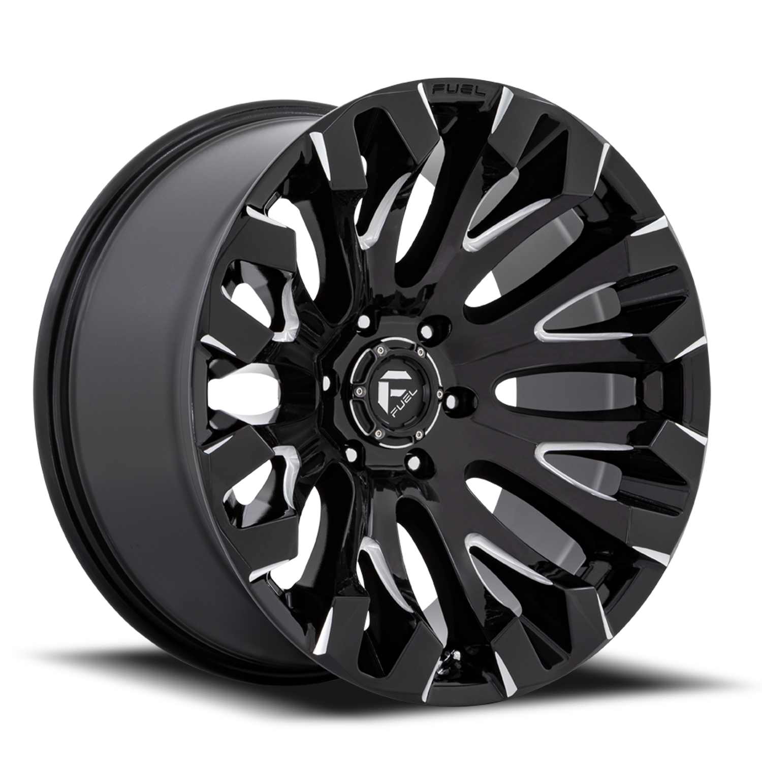 Aluminum Wheels 18X9 Quake D828 8 On 180 Gloss Black Milled 124.2 Bore 1 Offset Fuel Off Road Wheels