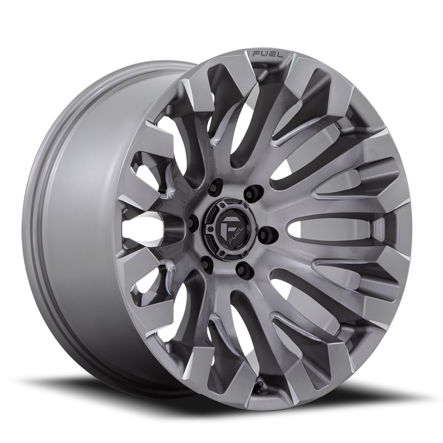 Aluminum Wheels 18X9 Quake D830 8 On 180 Platinum Gray 124.2 Bore 1 Offset Fuel Off Road Wheels