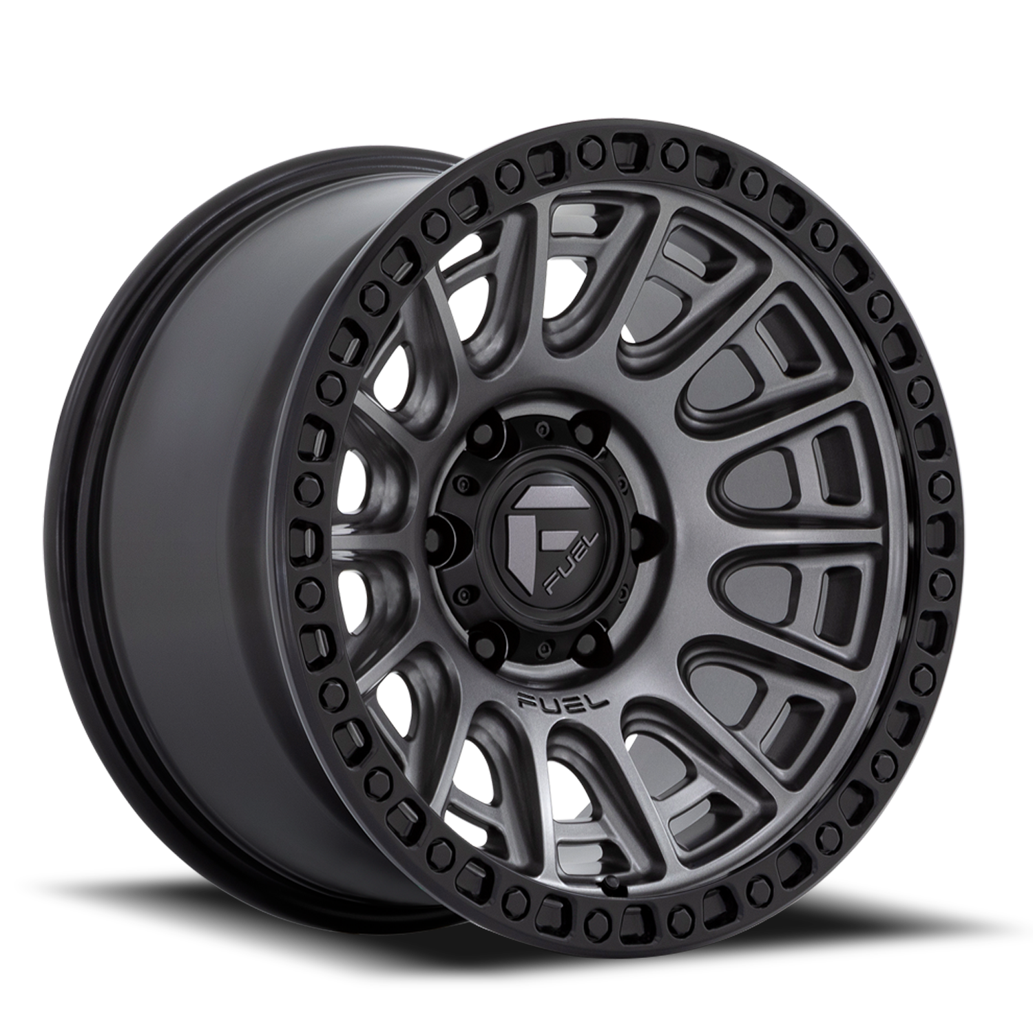 Aluminum Wheels 17X8.5 Cycle D835 5 On 130 Gunmetal Gray/Black Ring 71.5 Bore 30 Offset Fuel Off Road Wheels