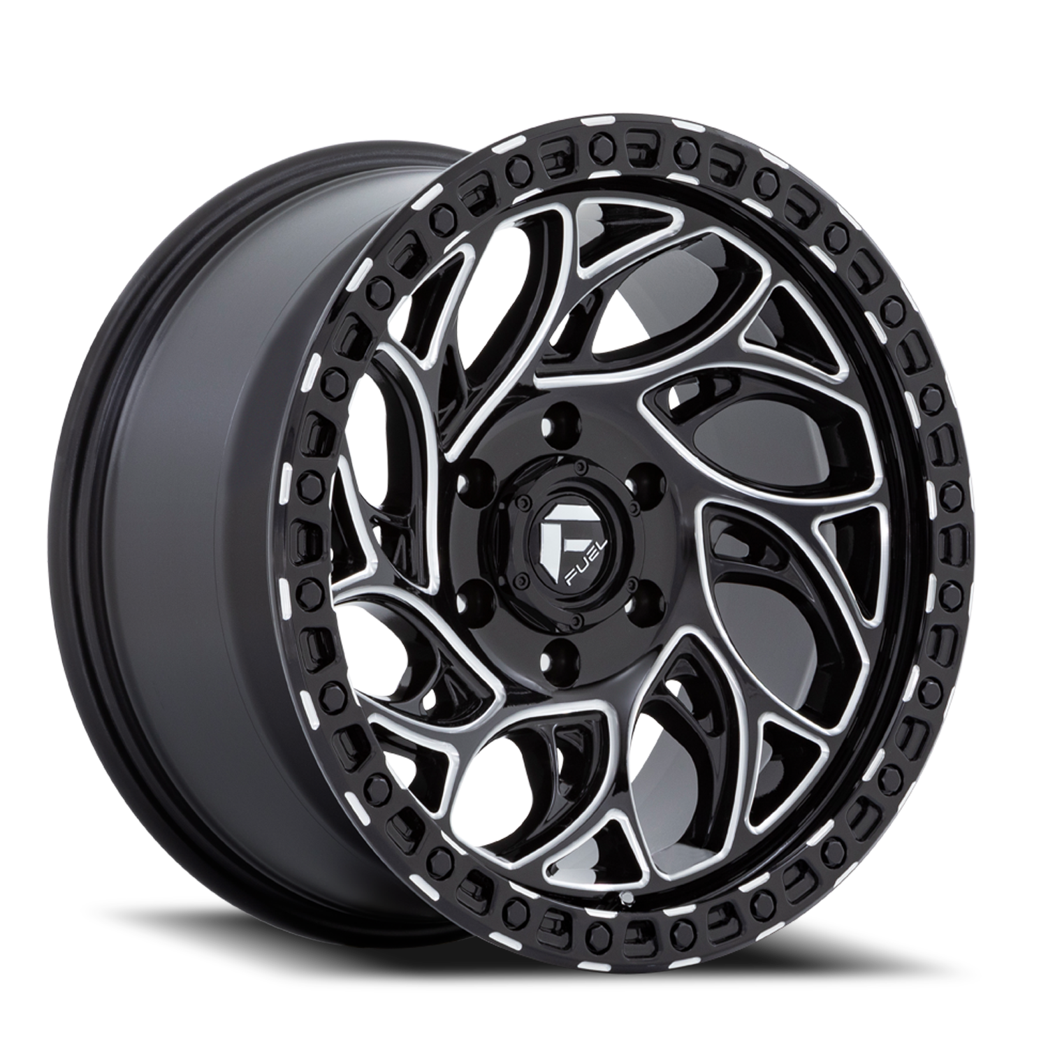 Aluminum Wheels 15X10 Runner OR D840 5 On 114.3 Gloss Black Milled 72.56 Bore -43 Offset Fuel Off Road Wheels