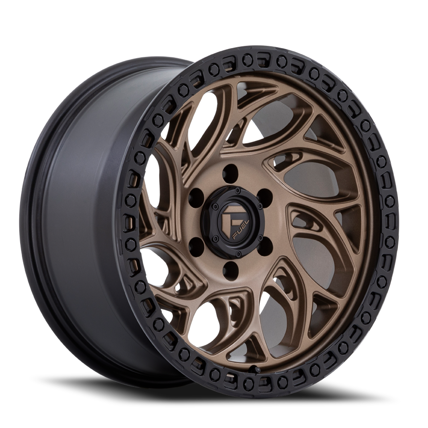 Aluminum Wheels 15X10 Runner OR D841 5 On 139.7 Bronze/Black Ring 108 Bore -43 Offset Fuel Off Road Wheels