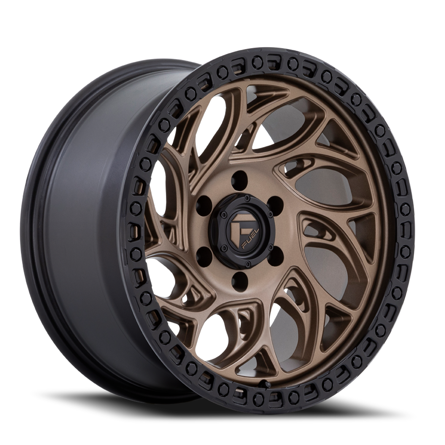 Aluminum Wheels 15X8 Runner OR D841 5 On 114.3 Bronze/Black Ring 72.56 Bore -19 Offset Fuel Off Road Wheels