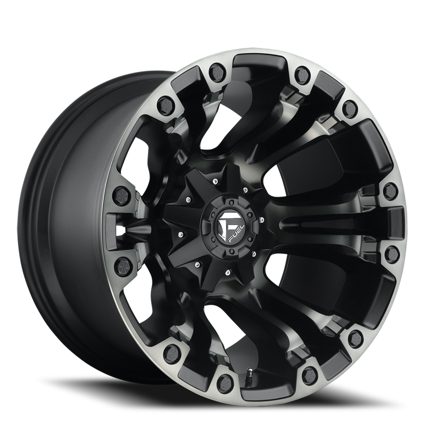 Aluminum Wheels 17X9 Vapor D851 5 On 114.3/5 On 127 Matte Black Gray Tint 78.1 Bore -12 Offset Fuel Off Road Wheels