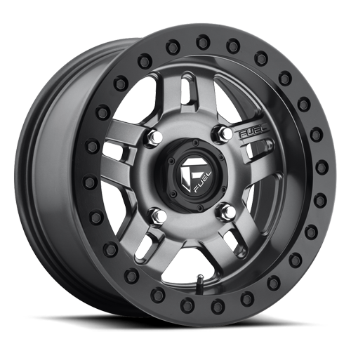 Aluminum Wheels 15X7 Anza UTV D918 4 On 156 Matt Anthracite Gray Beadlock 132 Bore 38 Offset 5 Spoke Fuel Off Road Wheels