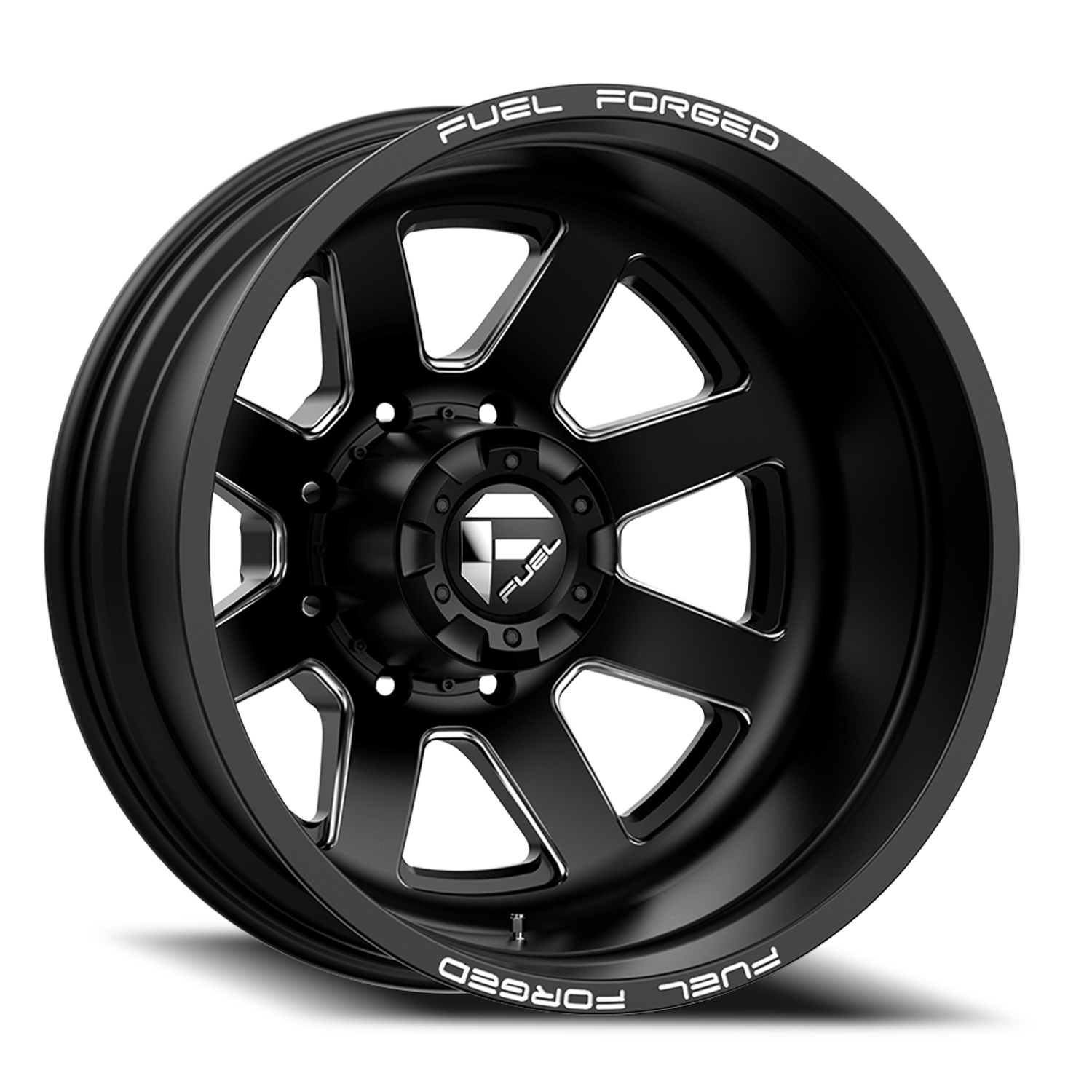 Dually Wheels 20X8.25 FF09D Dually DE09 BK 10 On 225 Matte Black Milled 170.1 Bore -202 Offset Outer Dually Fuel Off Road Wheels