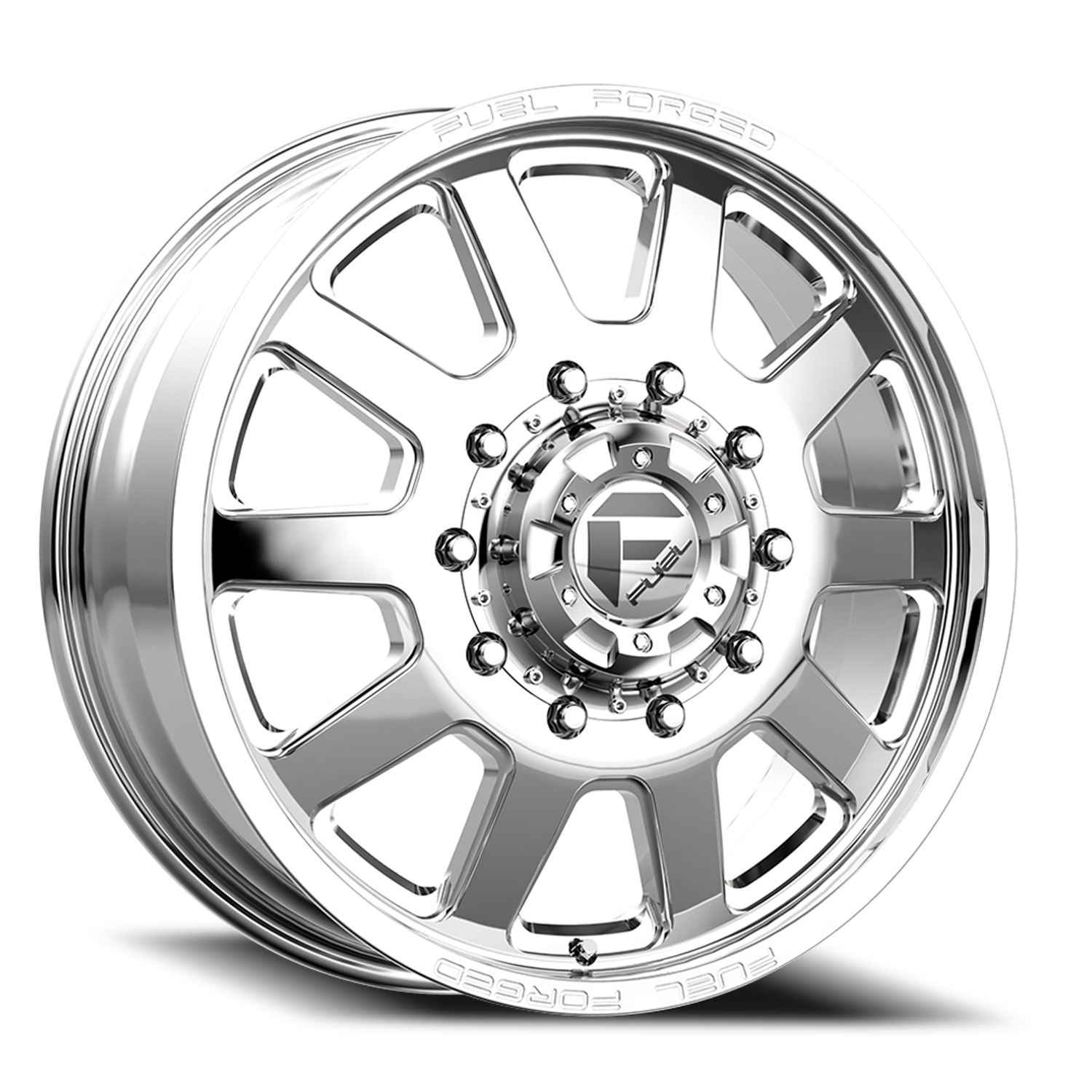 Dually Wheels 22X8.5 FF09D Dually DE09 PO 10 On 225 Polished 170.1 Bore 105 Offset Front Dually Fuel Off Road Wheels