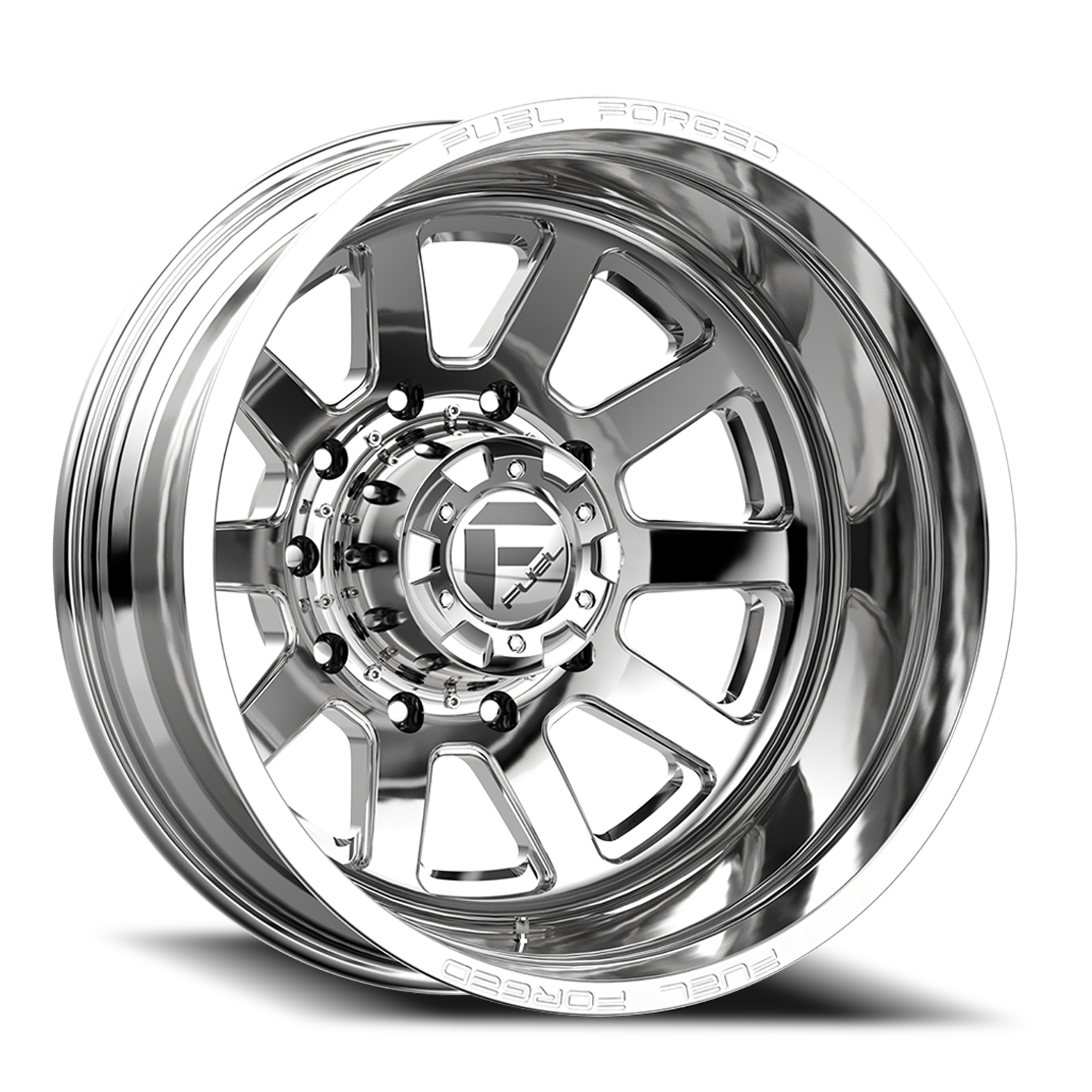 Dually Wheels 22X8.5 FF09D Dually DE09 PO 10 On 225 Polished 170.1 Bore -202 Offset Outer Dually Fuel Off Road Wheels