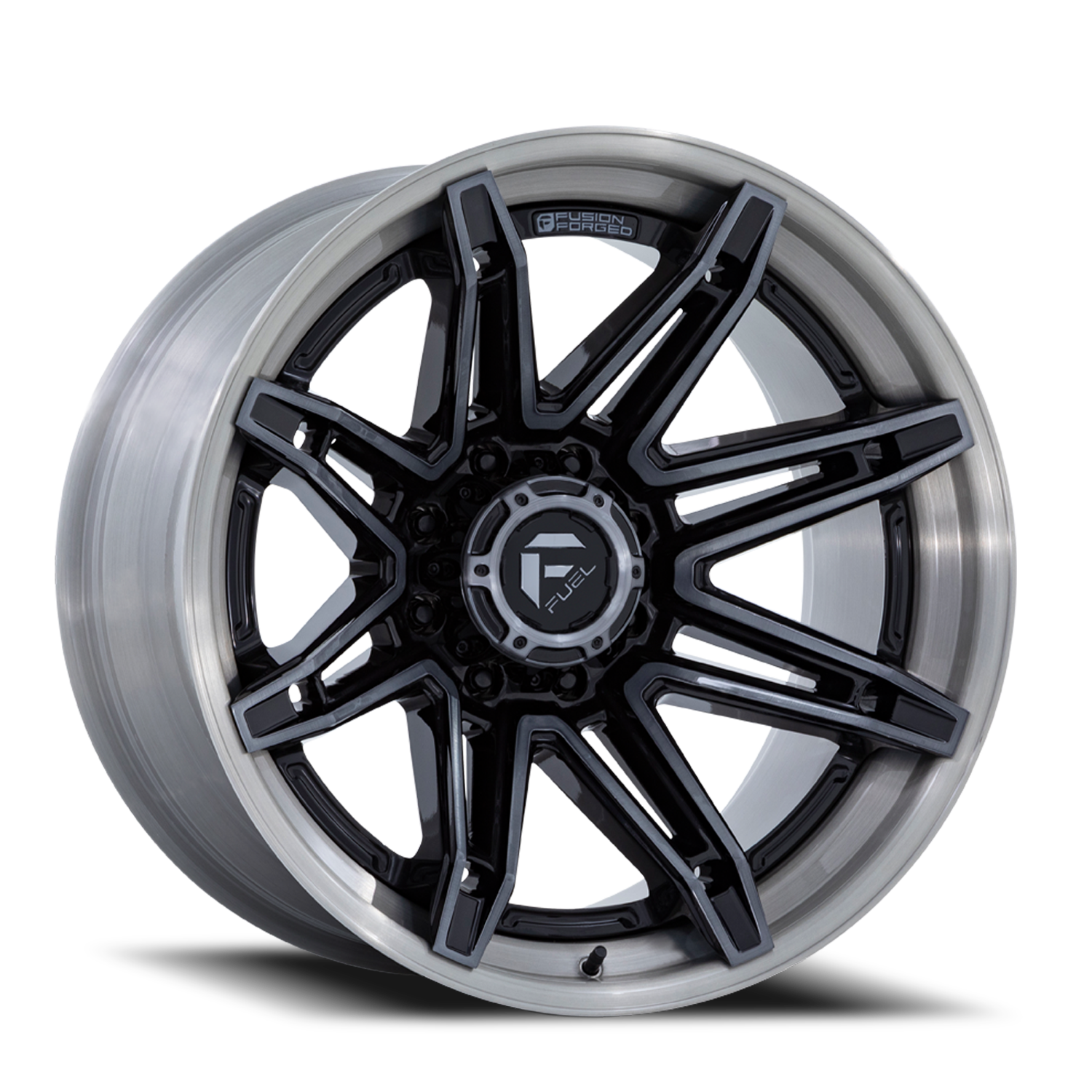 Aluminum Wheels 20X10 Brawl FC401BT 6 On 135 Gloss Black Brushed Dark Tint 87.1 Bore -18 Offset Fuel Off Road Wheels