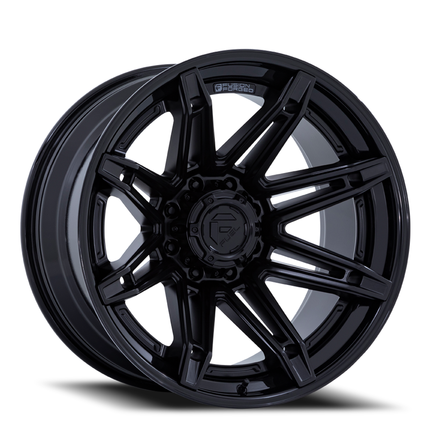 Aluminum Wheels 22X10 Brawl FC401MX 8 On 170 Matte Black/Gloss Black Lip 125.1 Bore -18 Offset Fuel Off Road Wheels