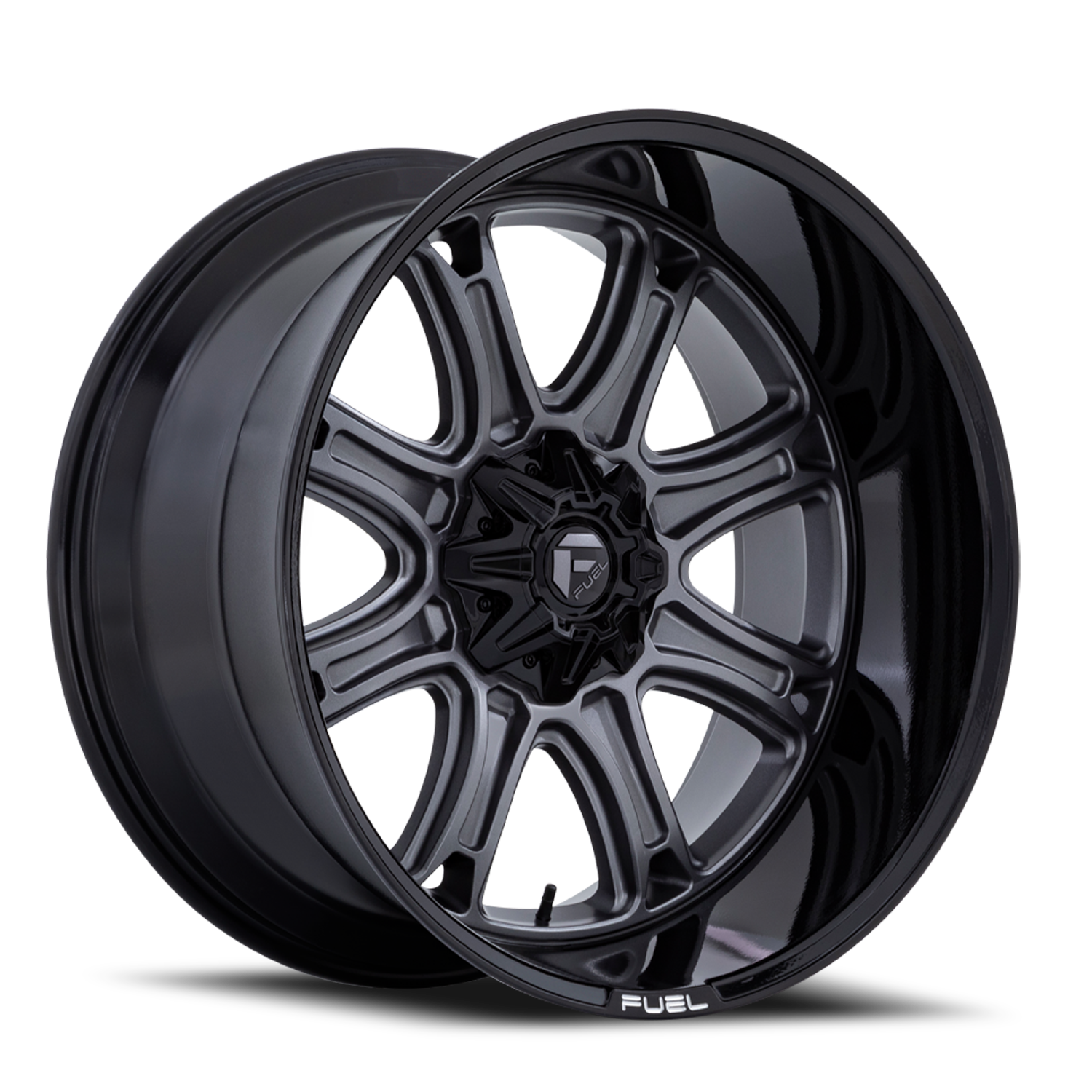 Aluminum Wheels 20X10 Darkstar FC853AB 5 On 114.3/5 On 127 Matte Gunmetal Gray/Black Lip 78.1 Bore -18 Offset Fuel Off Road Wheels