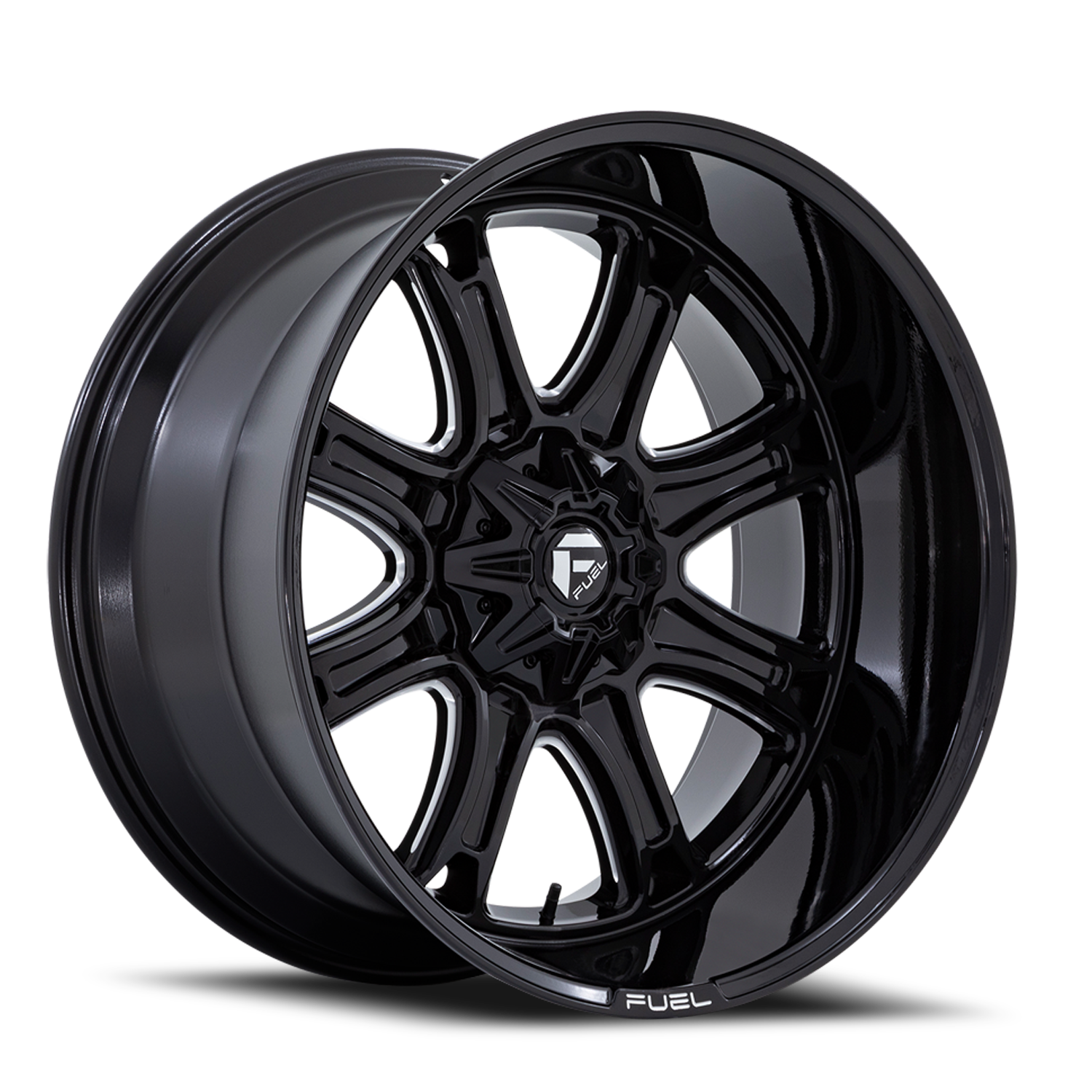 Aluminum Wheels 20X10 Darkstar FC853BE 5 On 114.3/5 On 127 Gloss Black/Milled 78.1 Bore -18 Offset Fuel Off Road Wheels