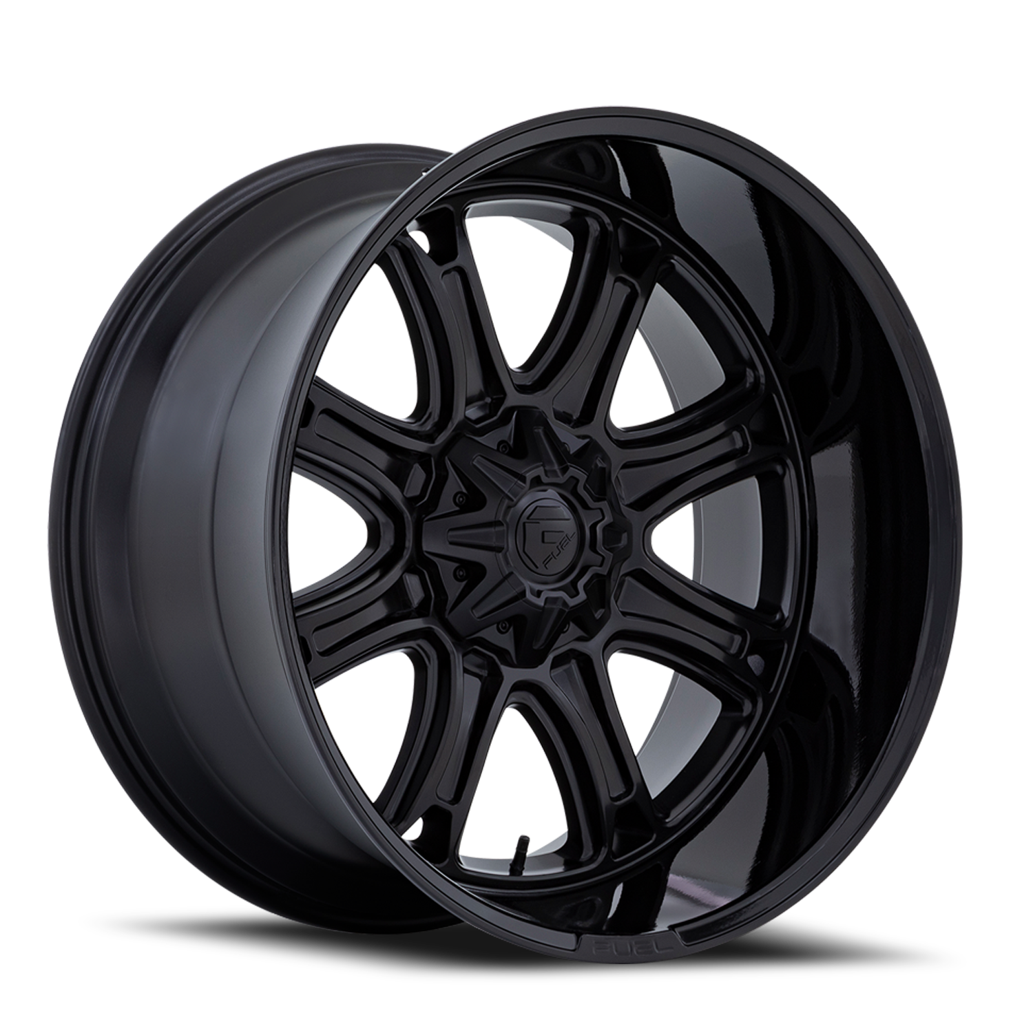 Aluminum Wheels 22X10 Darkstar FC853MB 8 On 180 Matte Black/Gloss Black Lip 124.2 Bore 10 Offset Fuel Off Road Wheels