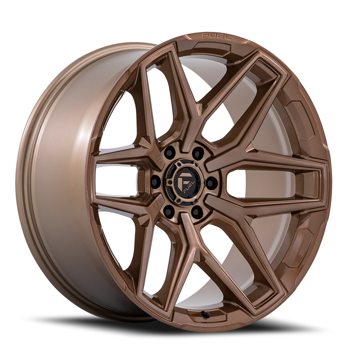 Aluminum Wheels 18X9 Flux 6 FC854ZR 6 On 135 Platinum Bronze 87.1 Bore 20 Offset Fuel Off Road Wheels