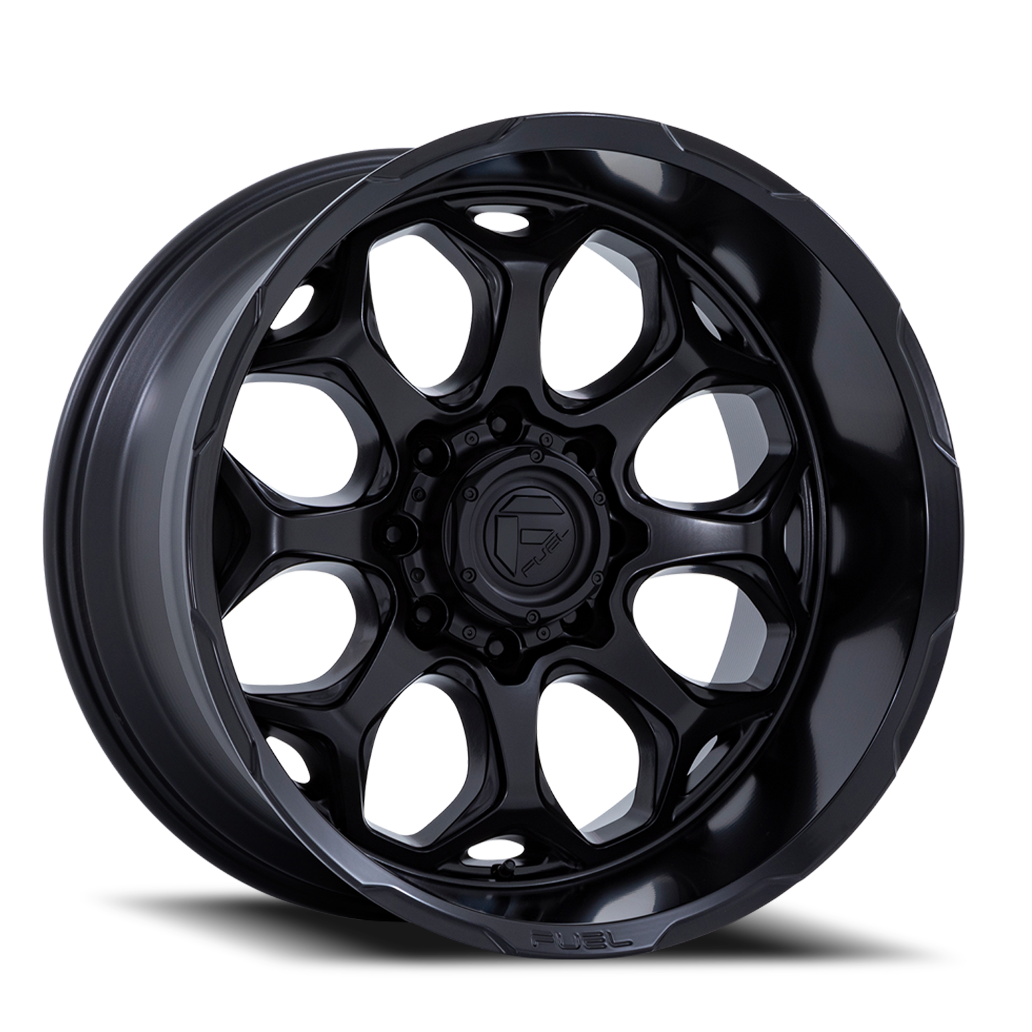Aluminum Wheels 20X9 Scepter FC862 MX 6 On 135 Blackout 87.1 Bore 1 Offset Fuel Off Road Wheels
