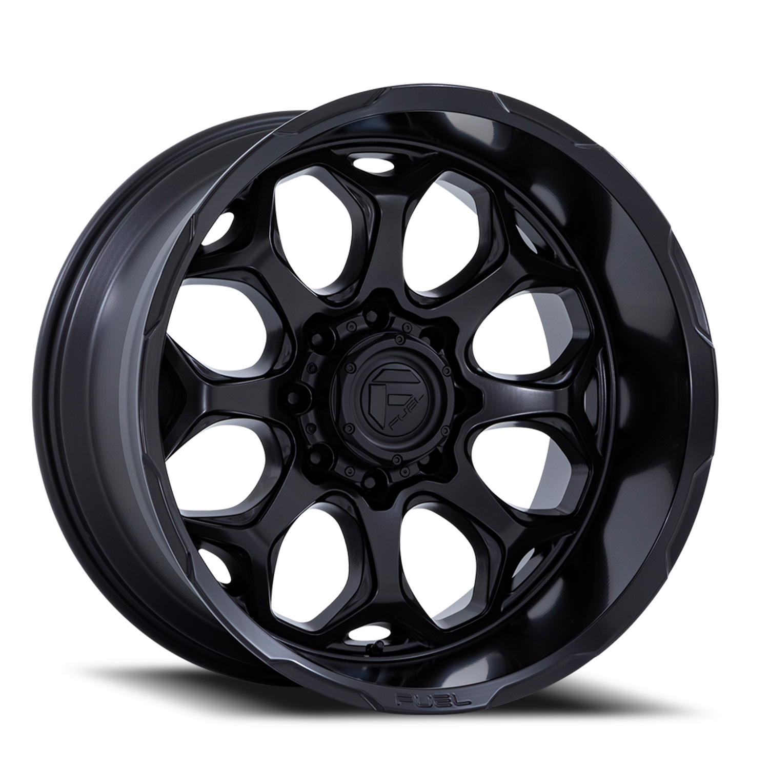 Aluminum Wheels 22X12 Scepter FC862 MX 6 On 139.7 Blackout 106.1 Bore -44 Offset Fuel Off Road Wheels