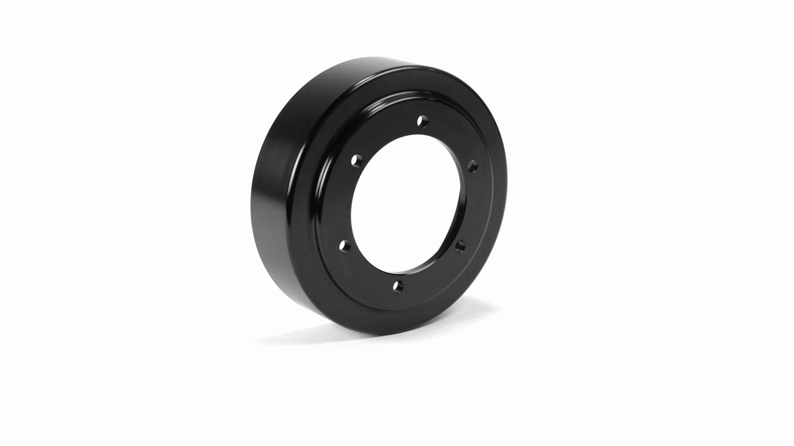 Billet Aluminum Fan Drive Pulley Black Anodized Finish Fleece Performance