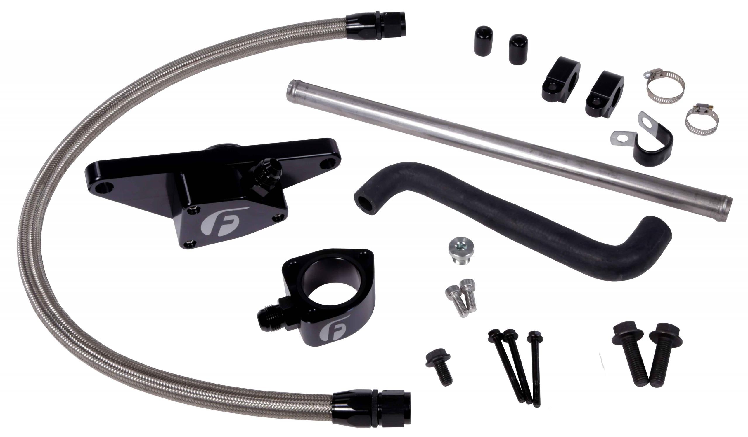 Cummins Coolant Bypass Kit 003-05 Auto Trans with Stainless Steel Braided Line Fleece Performance