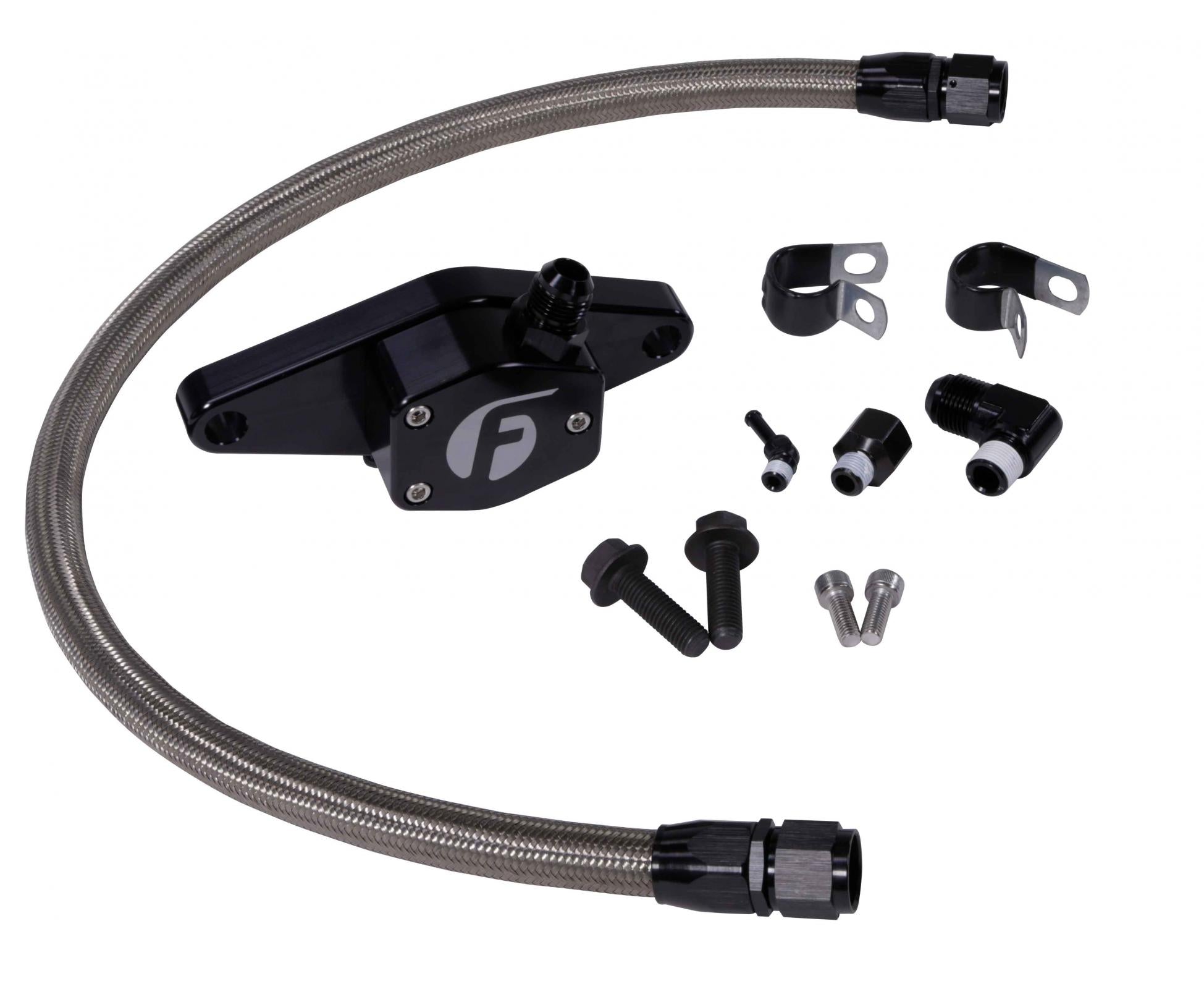 Cummins Coolant Bypass Kit 12V 94-98 with Stainless Steel Braided Line Fleece Performance
