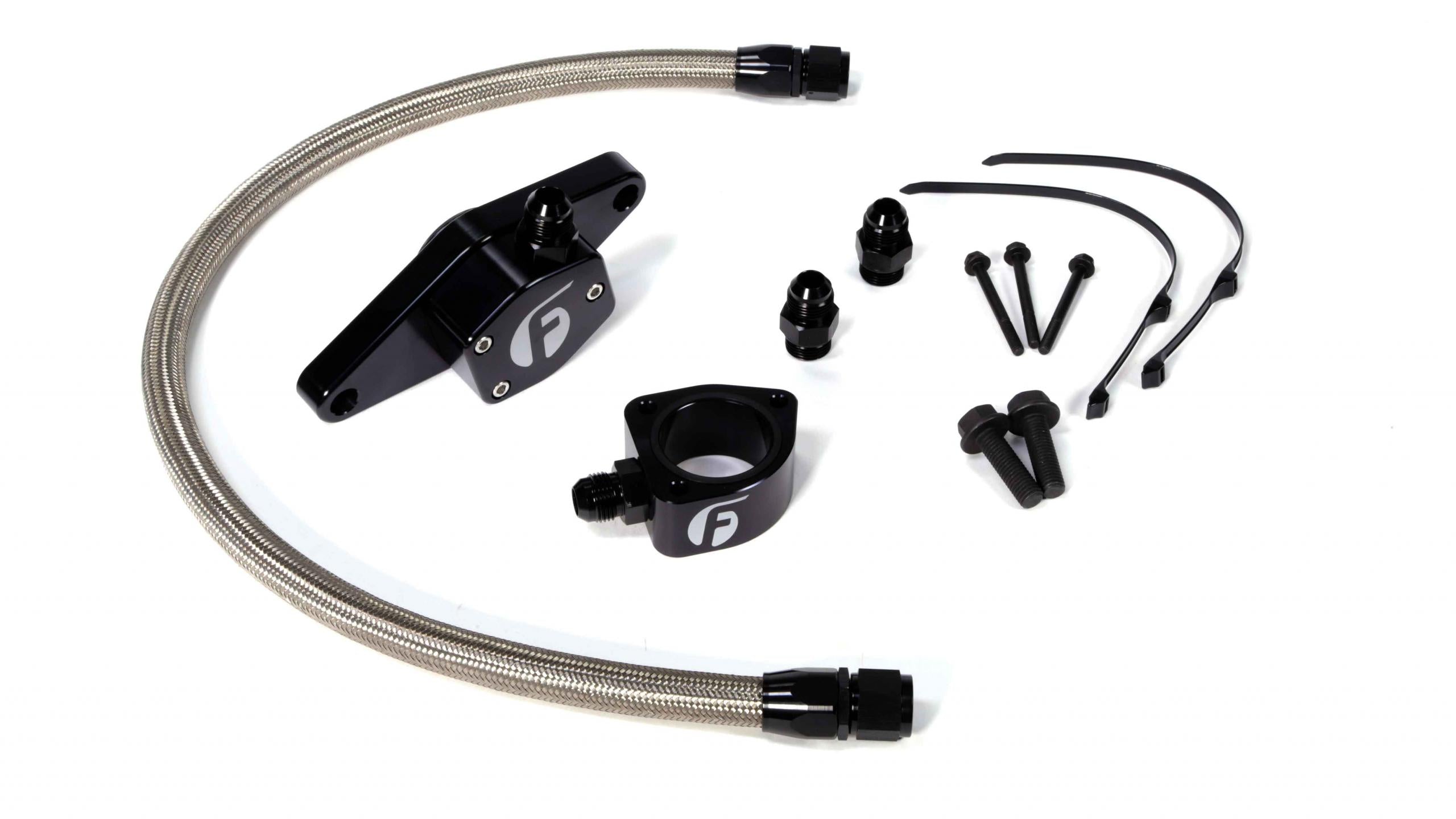 Cummins Coolant Bypass Kit VP 98.5-02 with Stainless Steel Braided Line Fleece Performance