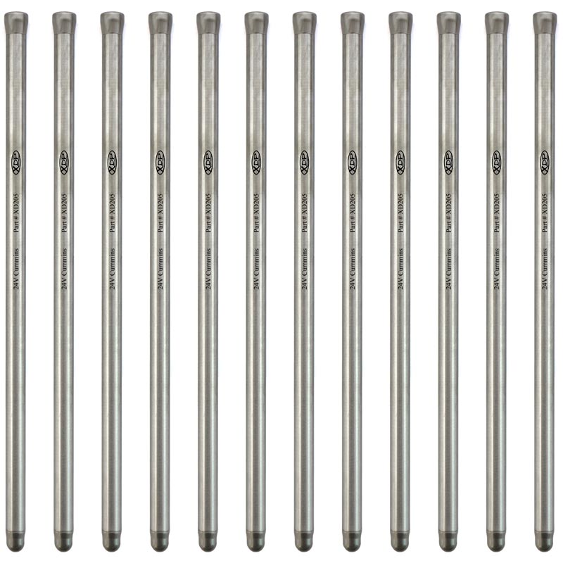 Competition and Race Performance Pushrods (7/16 Inch) 1998.5-2018 Dodge 5.9L/6.7L Cummins XD205 XDP